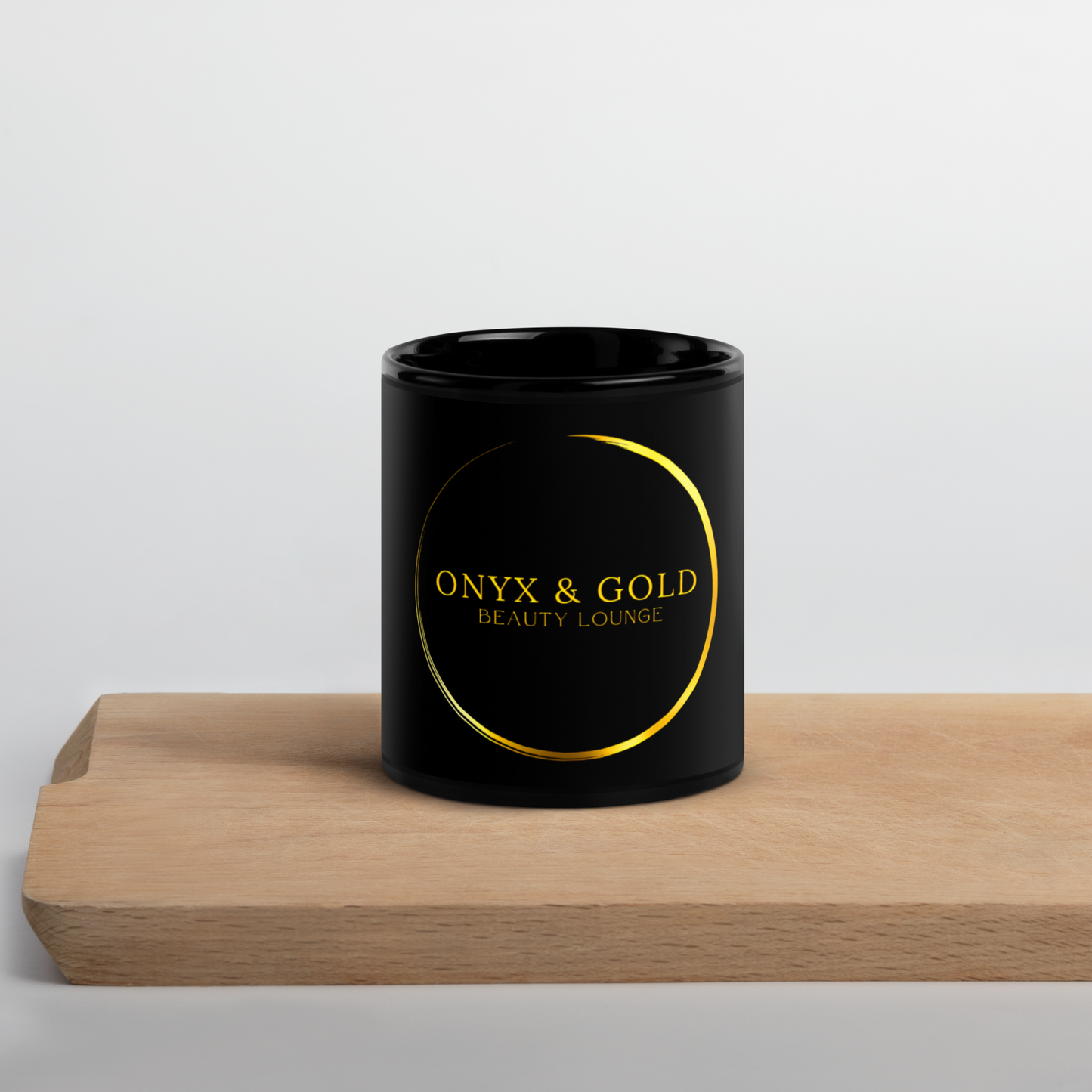 Onyx & Gold Black Glossy Mug