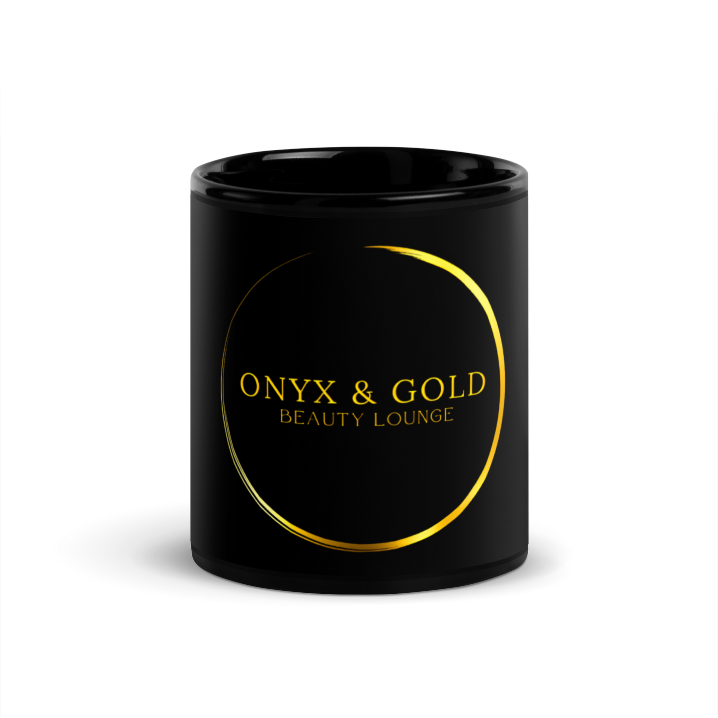 Onyx & Gold Black Glossy Mug