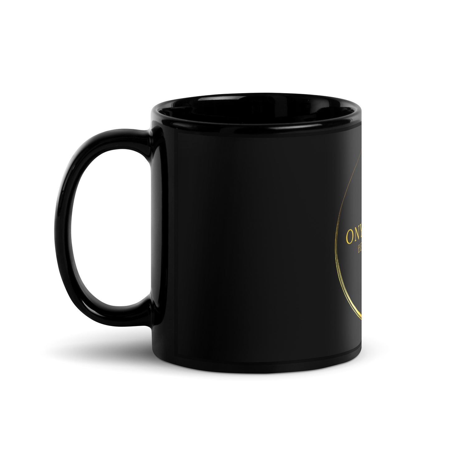 Onyx & Gold Black Glossy Mug