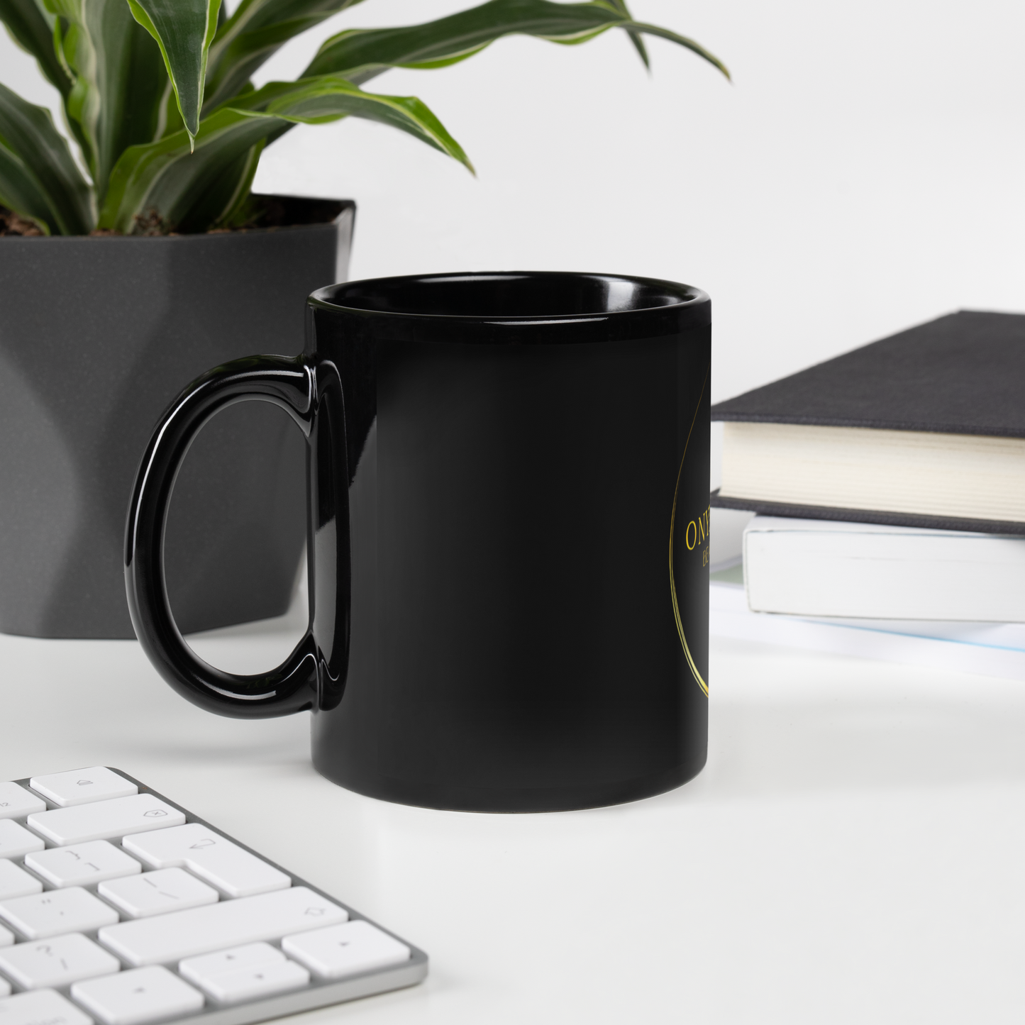 Onyx & Gold Black Glossy Mug