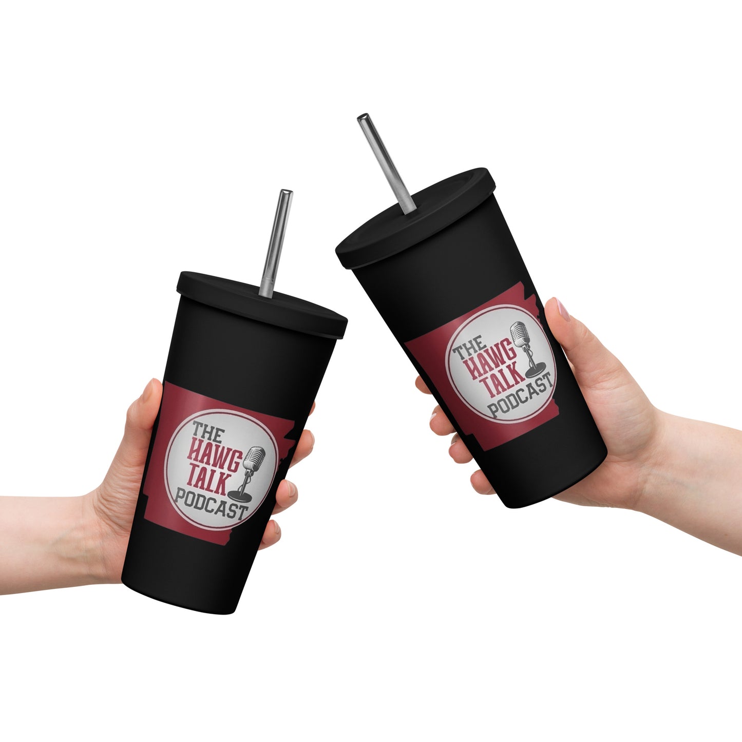 Hawg Talk Podcast Insulated tumbler with a straw