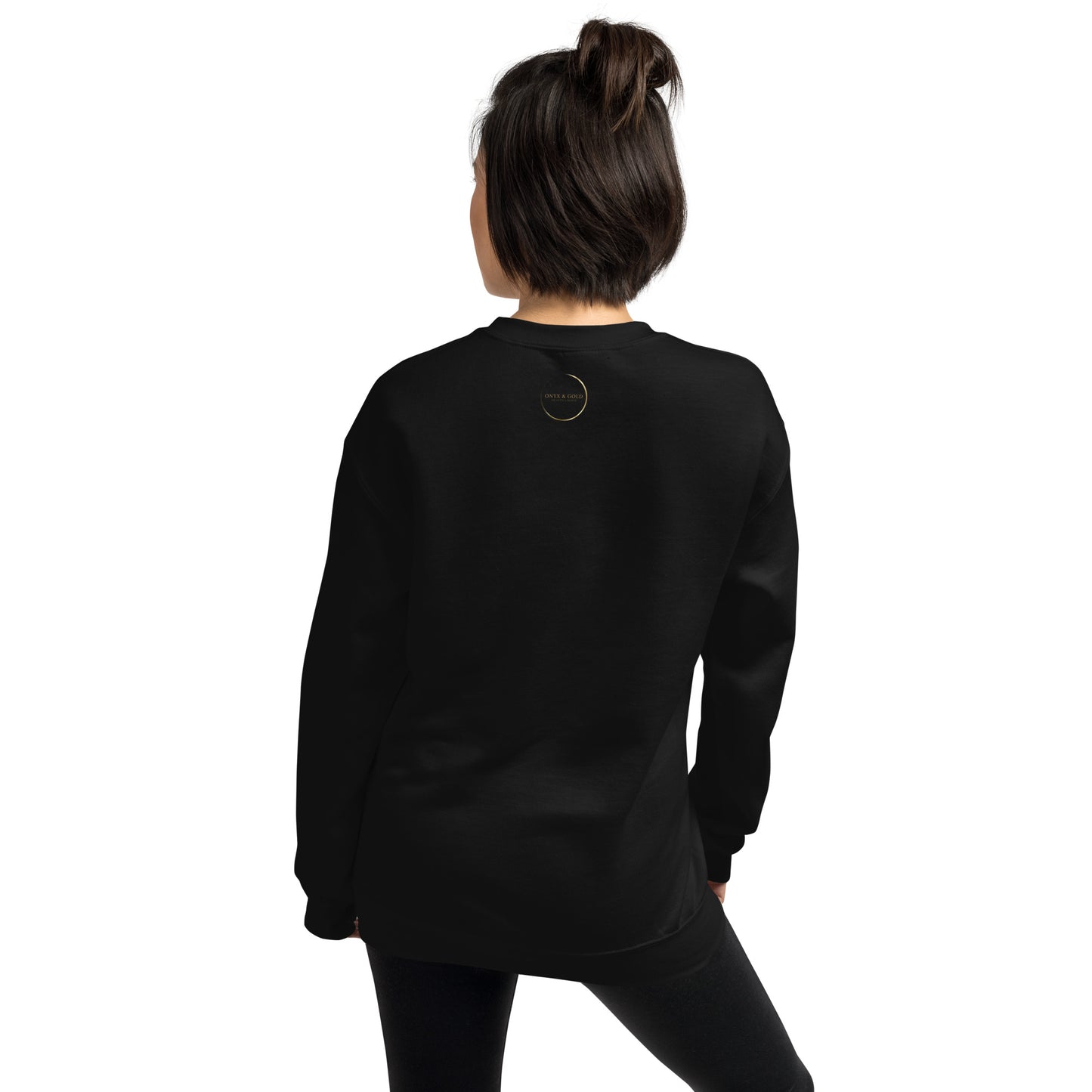 Onyx & Gold Crewneck Unisex Sweatshirt - Gold Logo