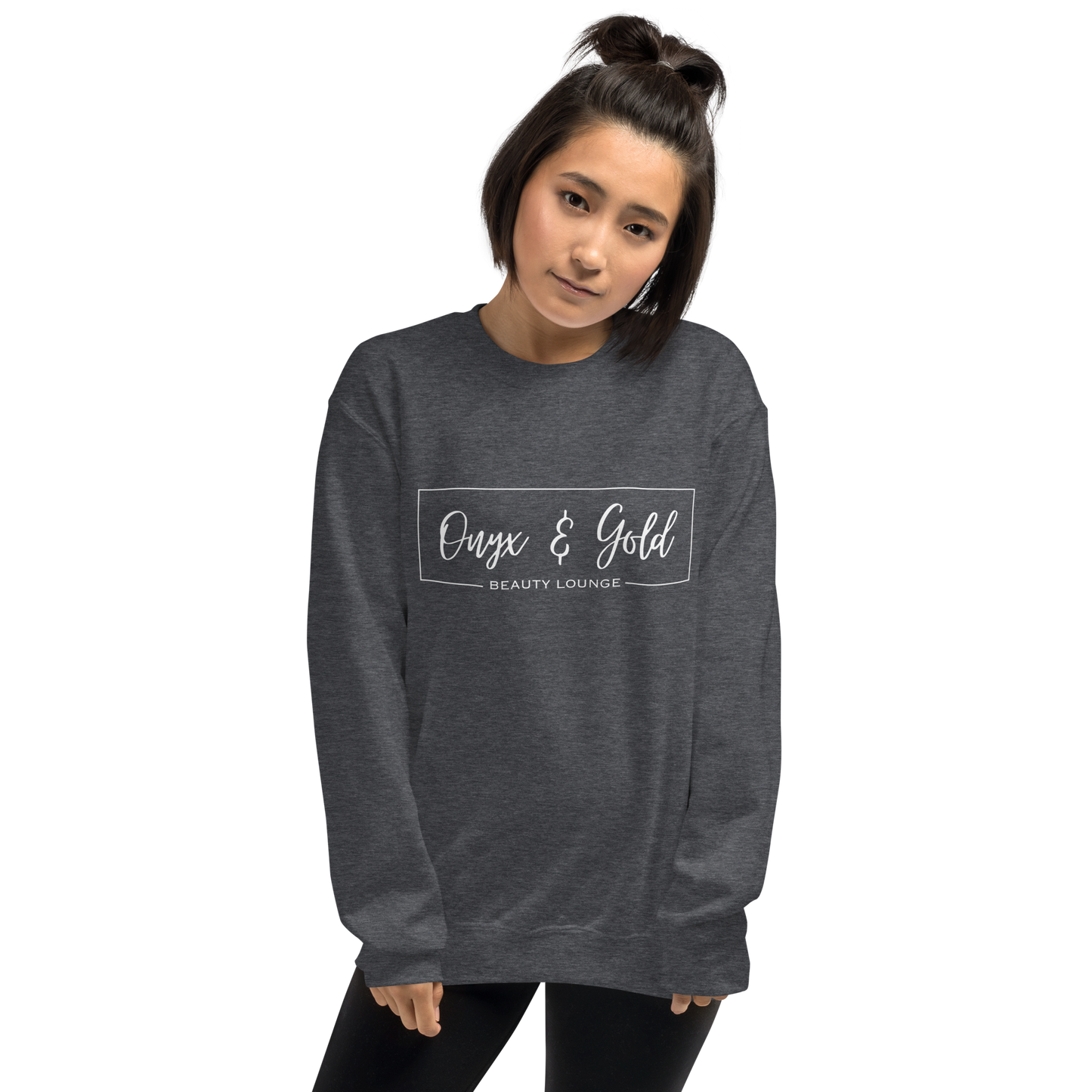 Onyx & Gold Crewneck Sweatshirt - White Logo
