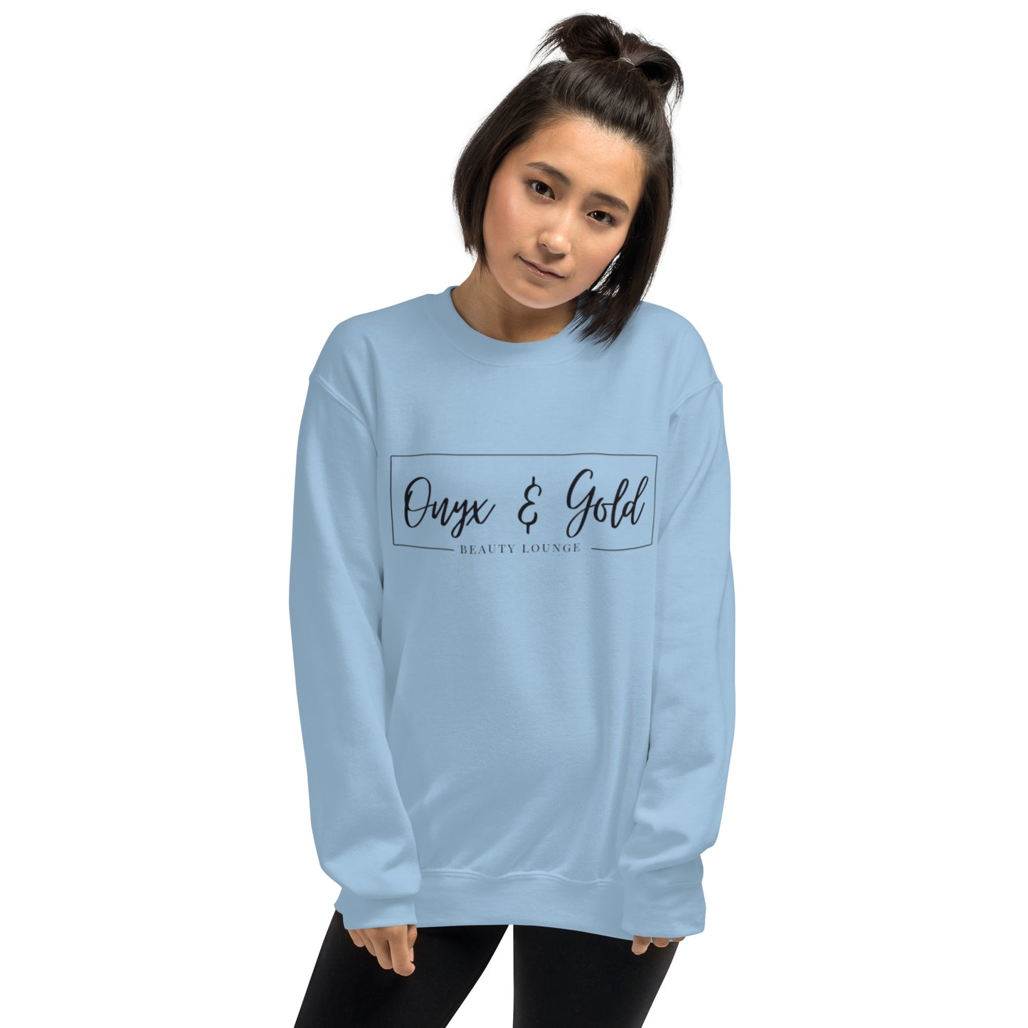 Onyx & Gold Unisex Sweatshirt - Black Logo w/ Logo on Back