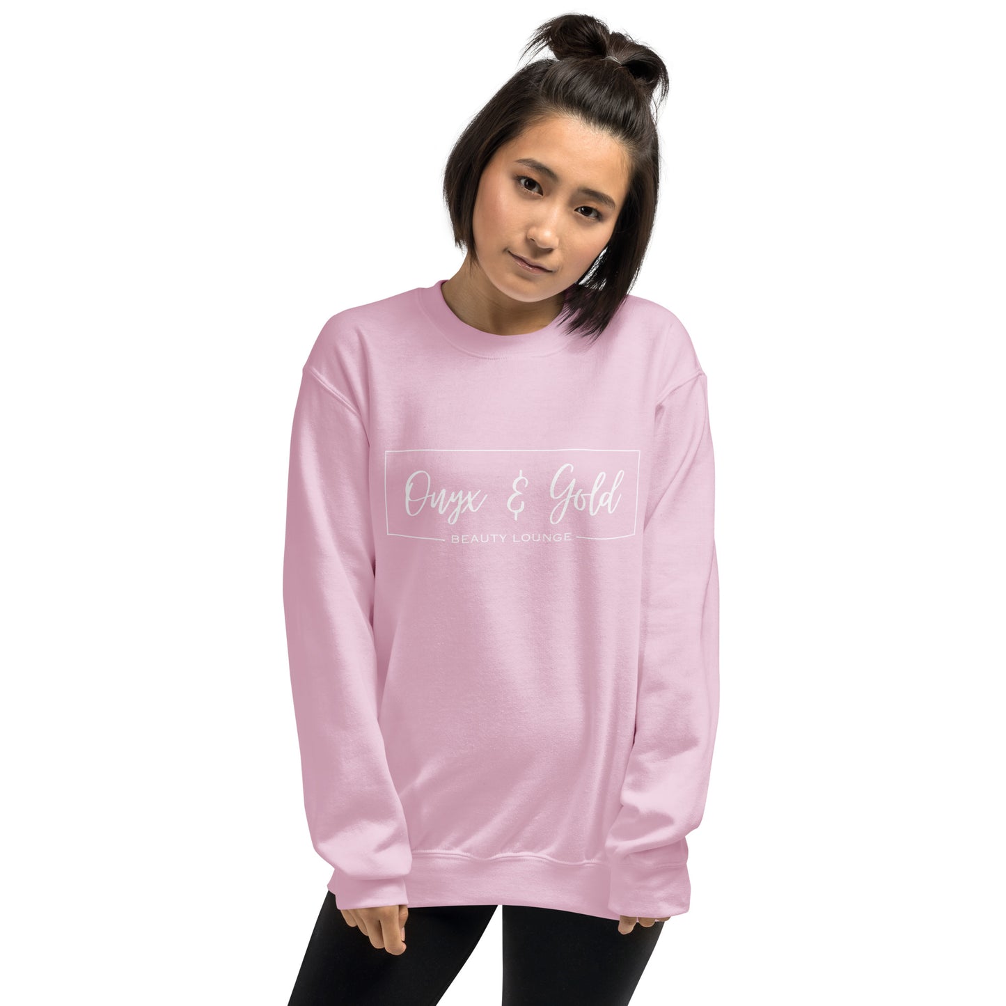 Onyx & Gold Crewneck Sweatshirt - White Logo