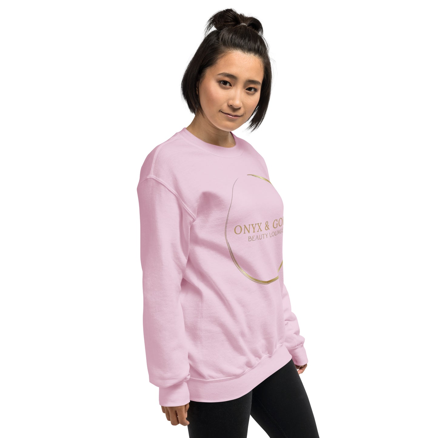 Onyx & Gold Crewneck Unisex Sweatshirt - Gold Logo