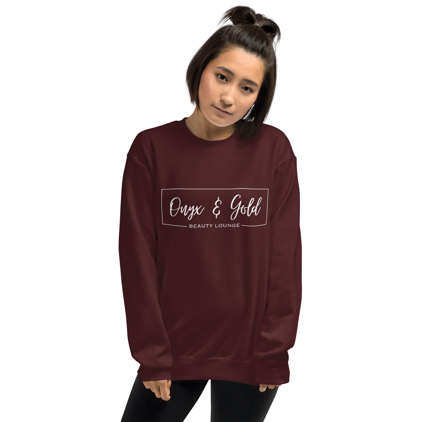 Onyx & Gold Crewneck Sweatshirt - White Logo