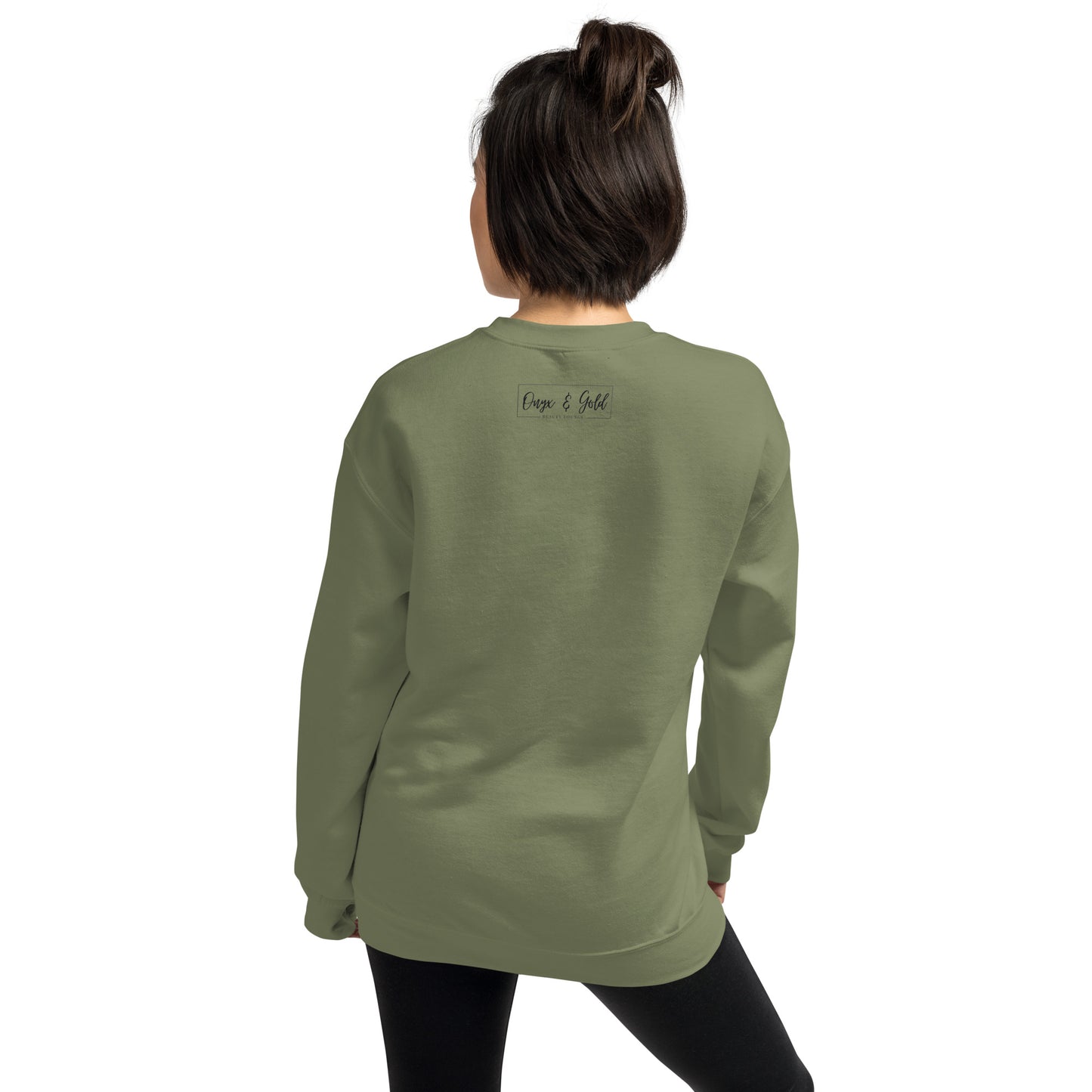 Onyx & Gold Unisex Sweatshirt - Black Logo w/ Logo on Back