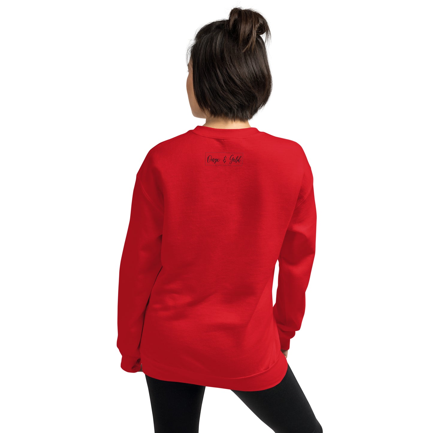 Onyx & Gold Unisex Sweatshirt - Black Logo w/ Logo on Back