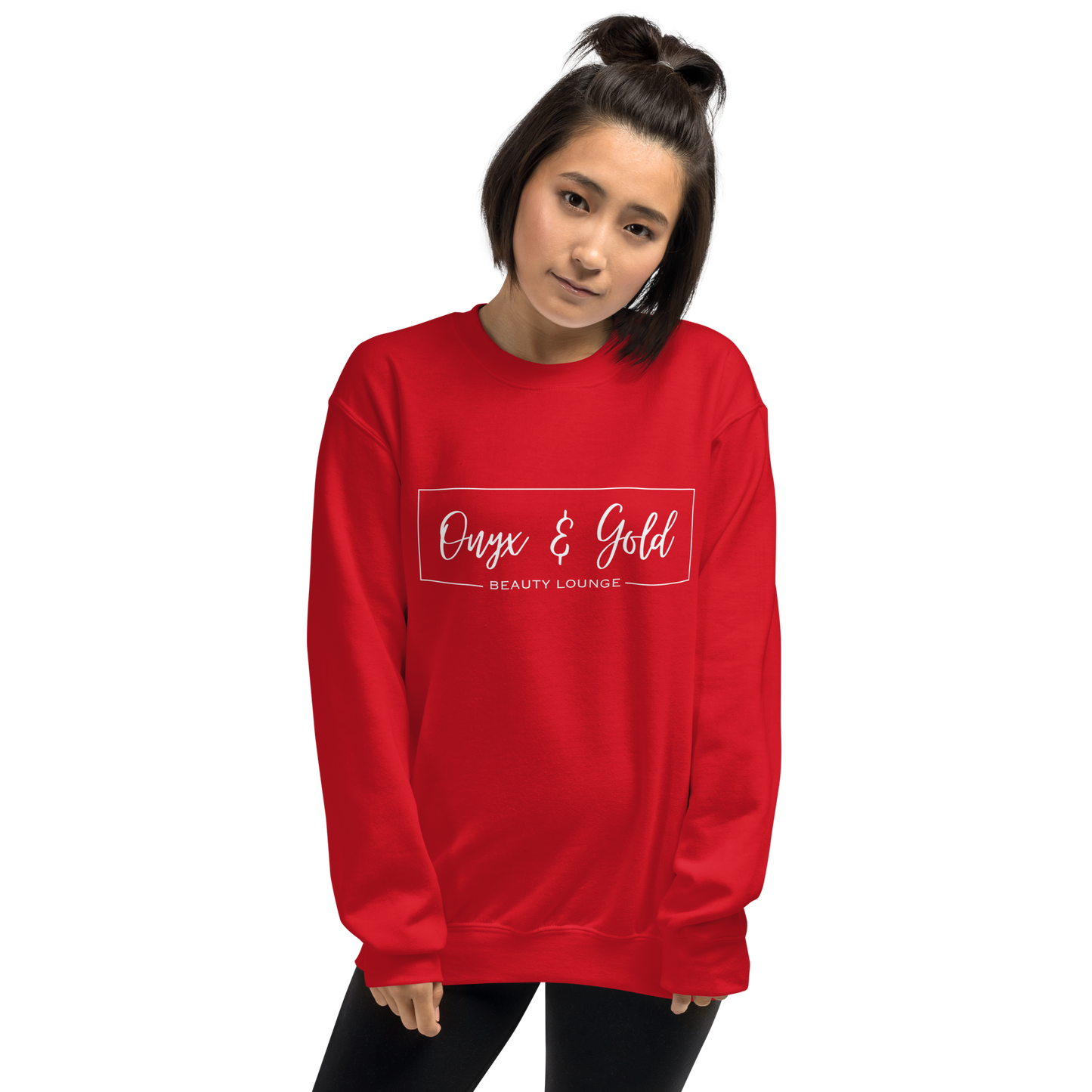Onyx & Gold Crewneck Sweatshirt - White Logo