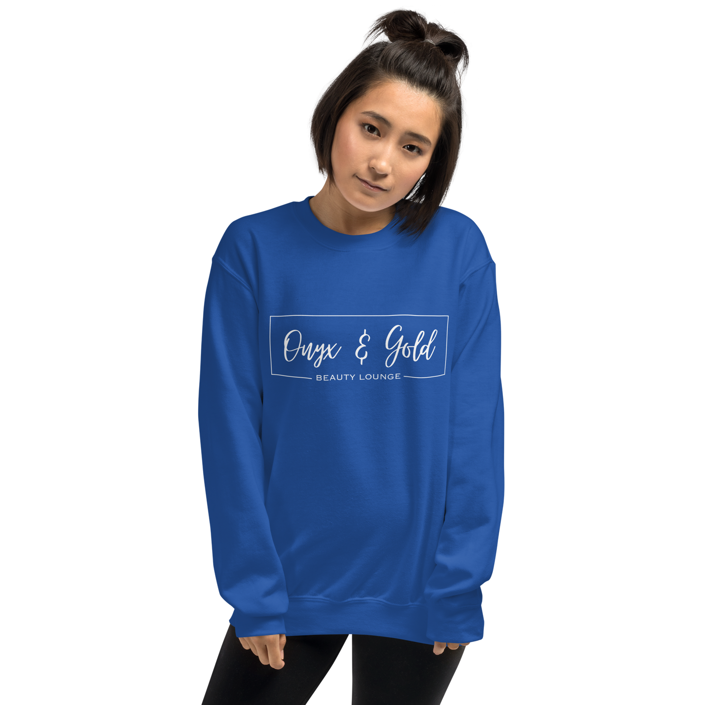 Onyx & Gold Crewneck Sweatshirt - White Logo