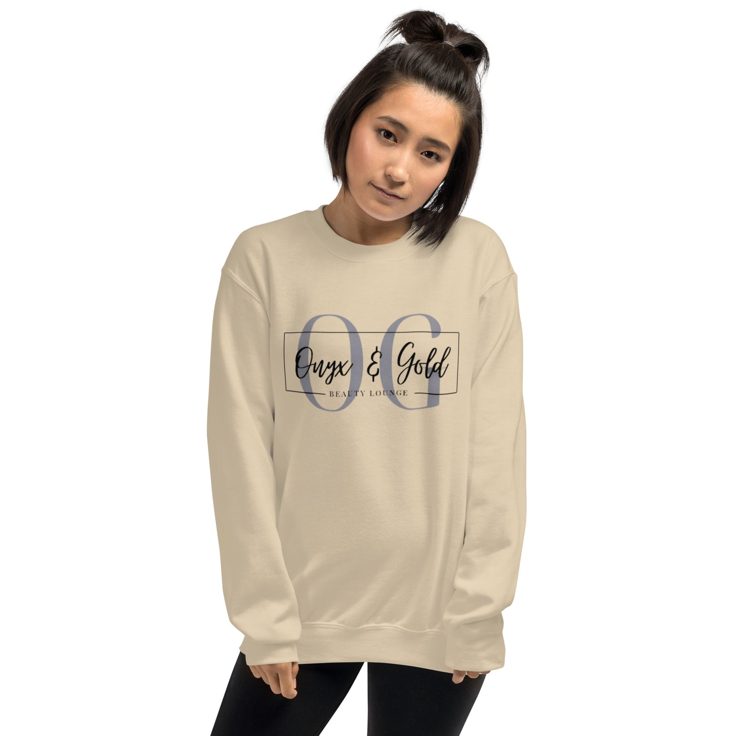 Onyx & Gold Unisex Sweatshirt - OG Logo w/ Logo on Back