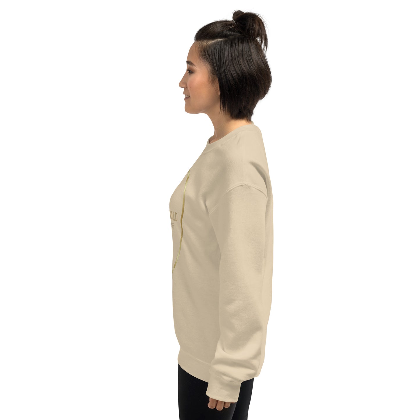 Onyx & Gold Crewneck Unisex Sweatshirt - Gold Logo