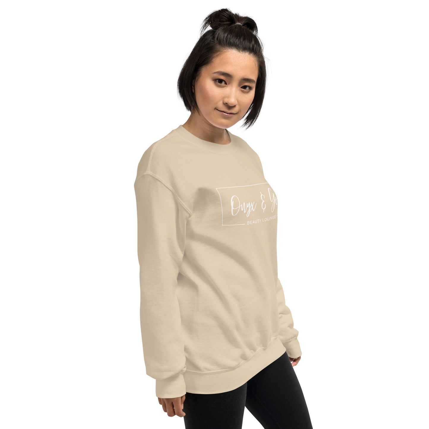 Onyx & Gold Crewneck Sweatshirt - White Logo