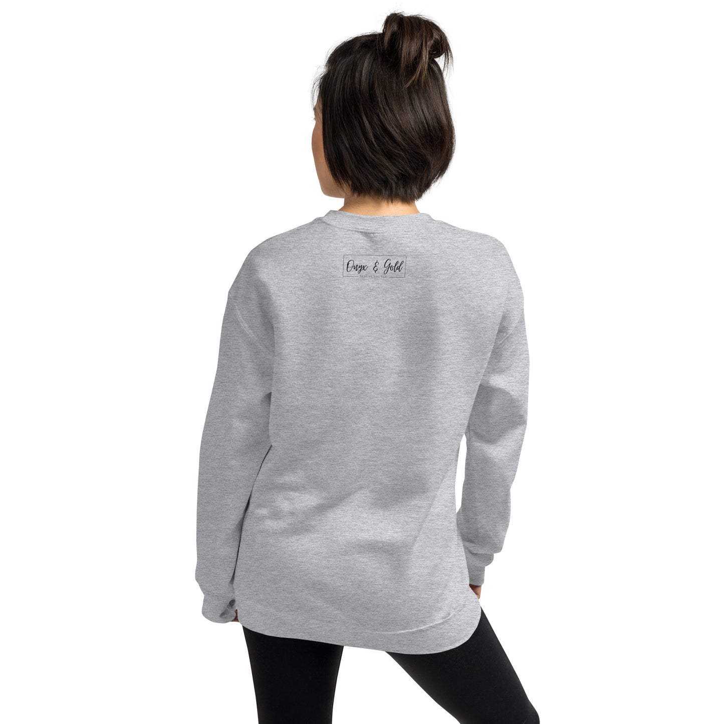 Onyx & Gold Unisex Sweatshirt - Black Logo w/ Logo on Back