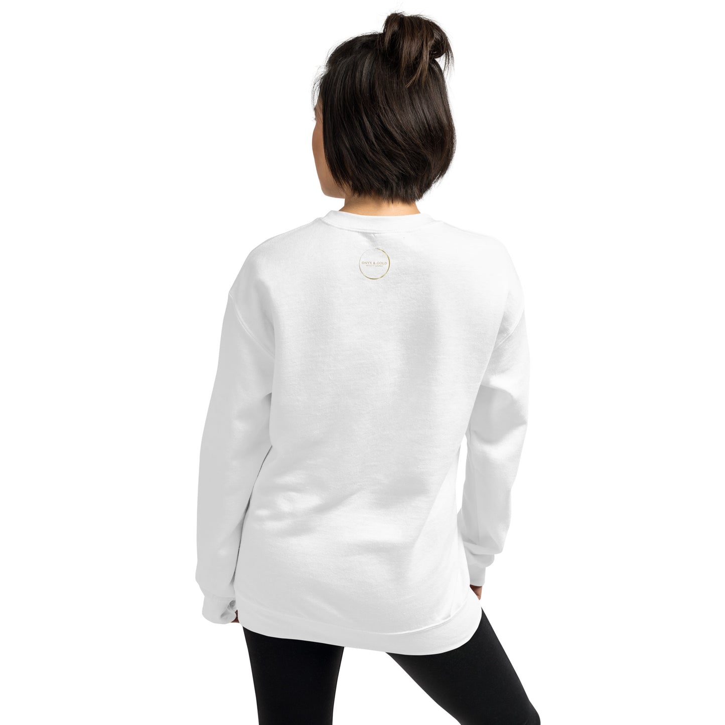 Onyx & Gold Crewneck Unisex Sweatshirt - Gold Logo
