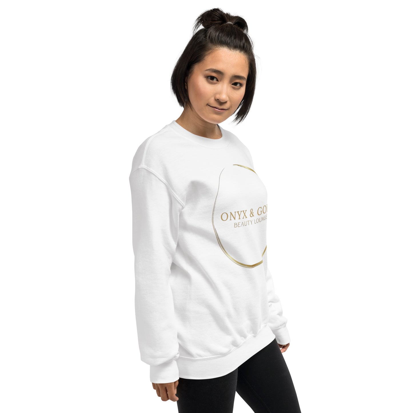 Onyx & Gold Crewneck Unisex Sweatshirt - Gold Logo