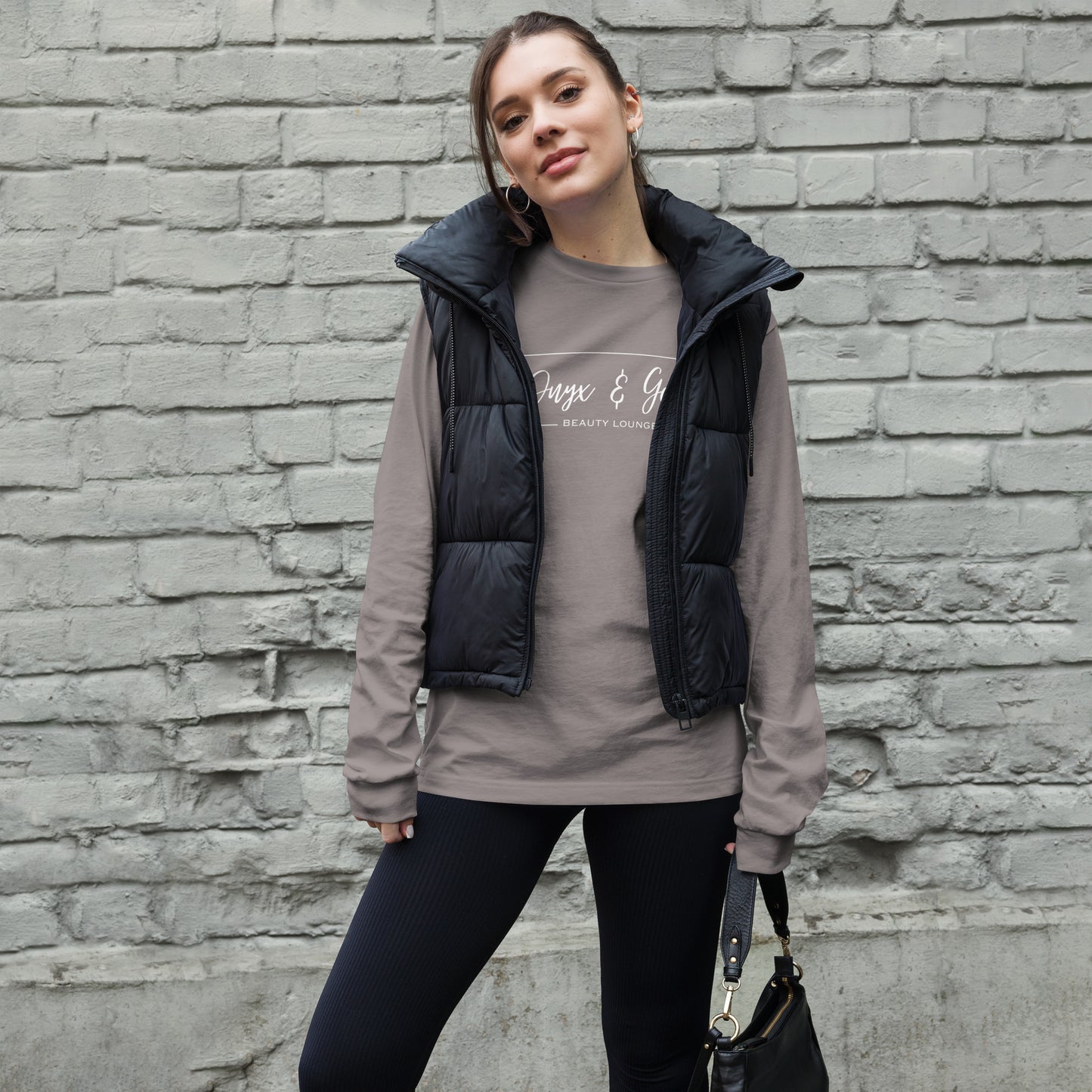 Onyx & Gold Unisex Long Sleeve Tee - White Logo