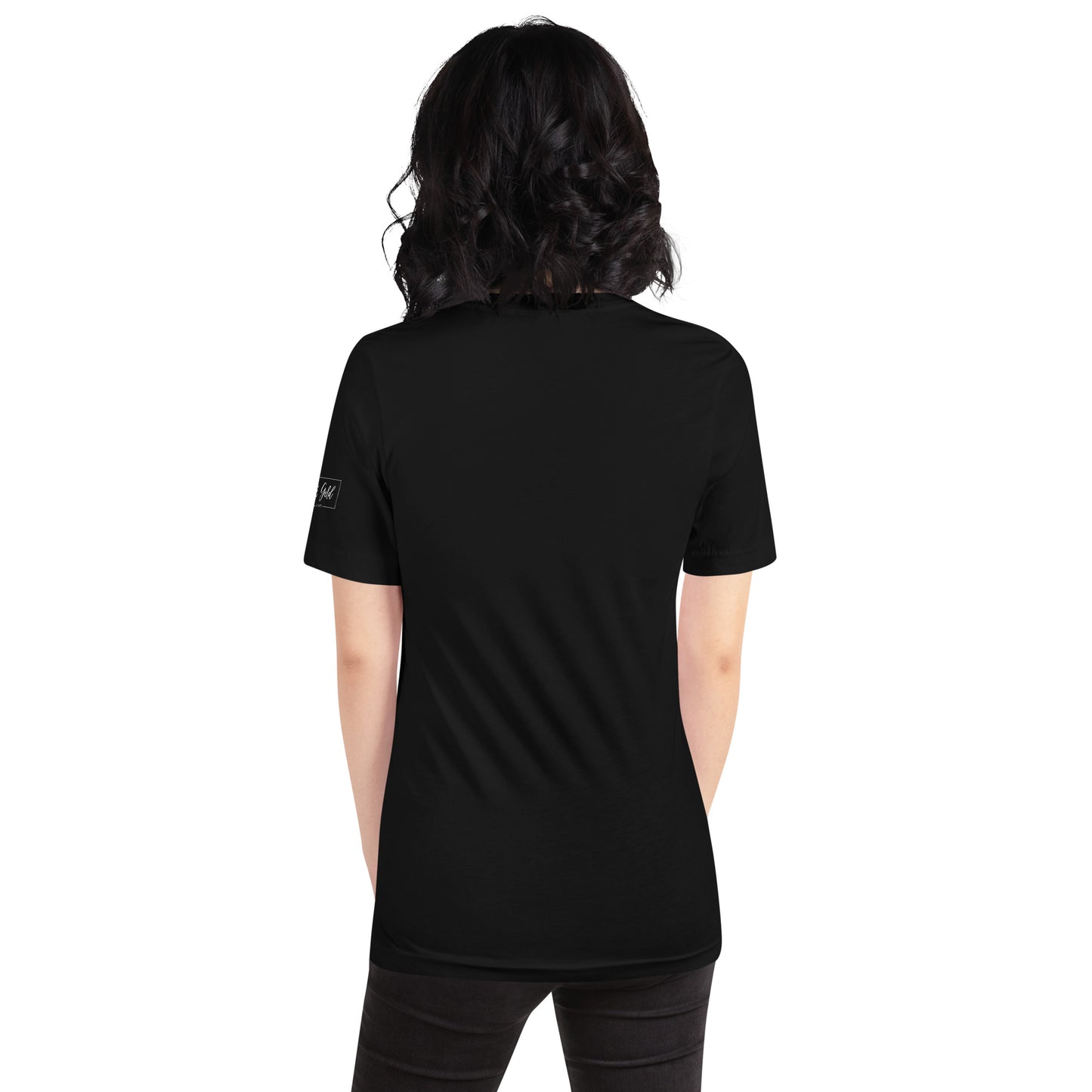 Onyx & Gold Crewneck Unisex t-shirt - Bella + Canvas 3001 - White Logo