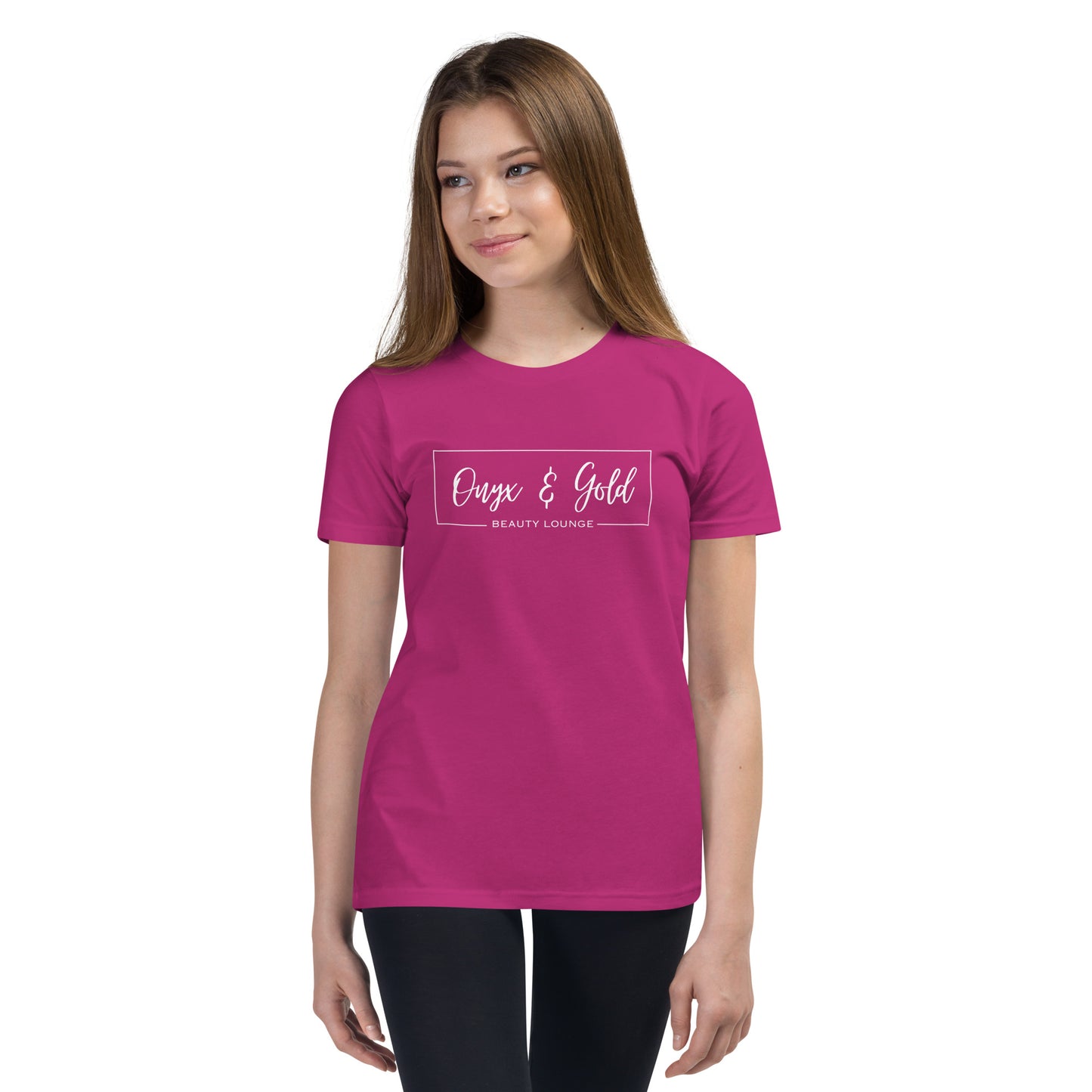 Onyx & Gold YOUTH Short Sleeve T-Shirt - White Logo