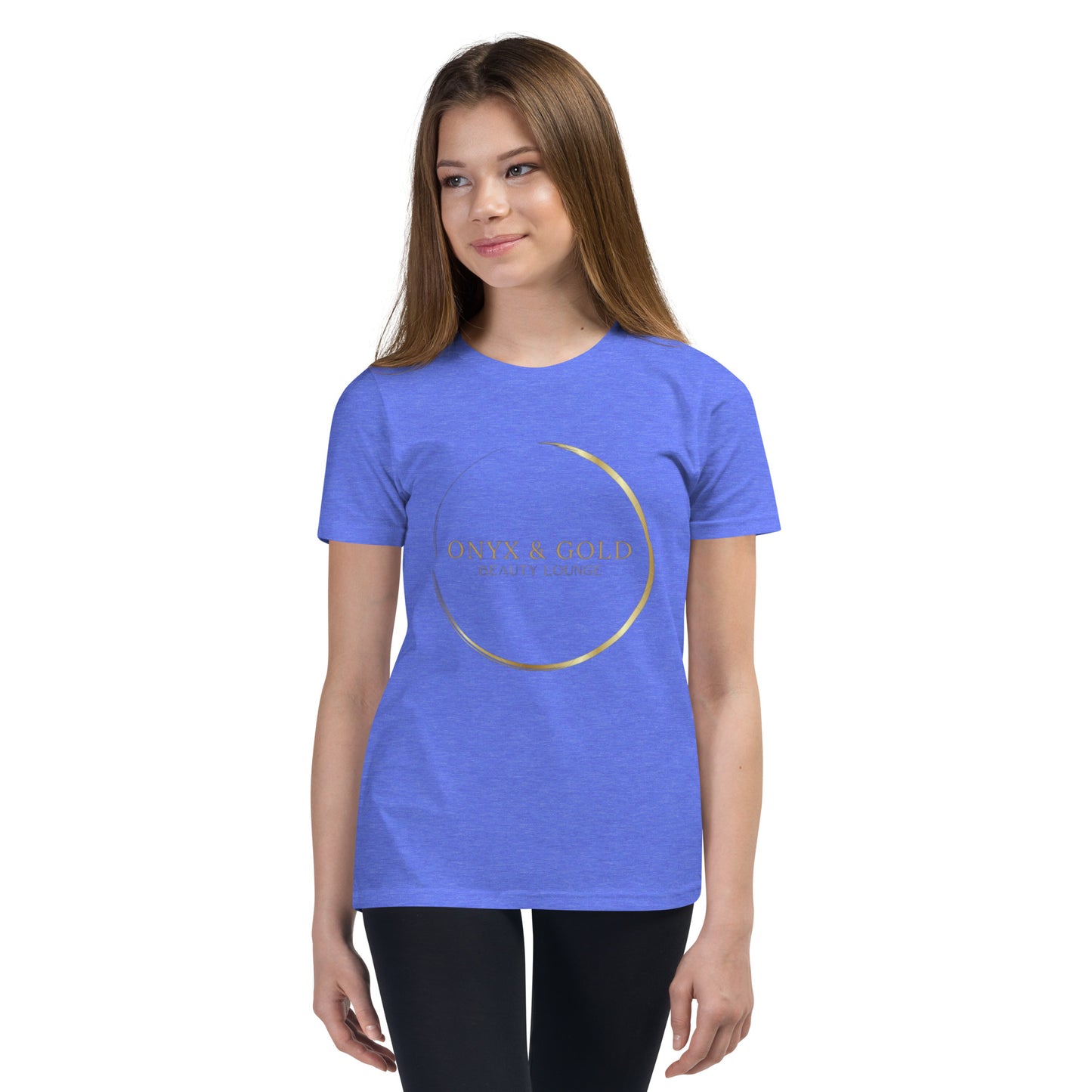 Onyx & Gold - Youth Short Sleeve T-Shirt - Gold Logo