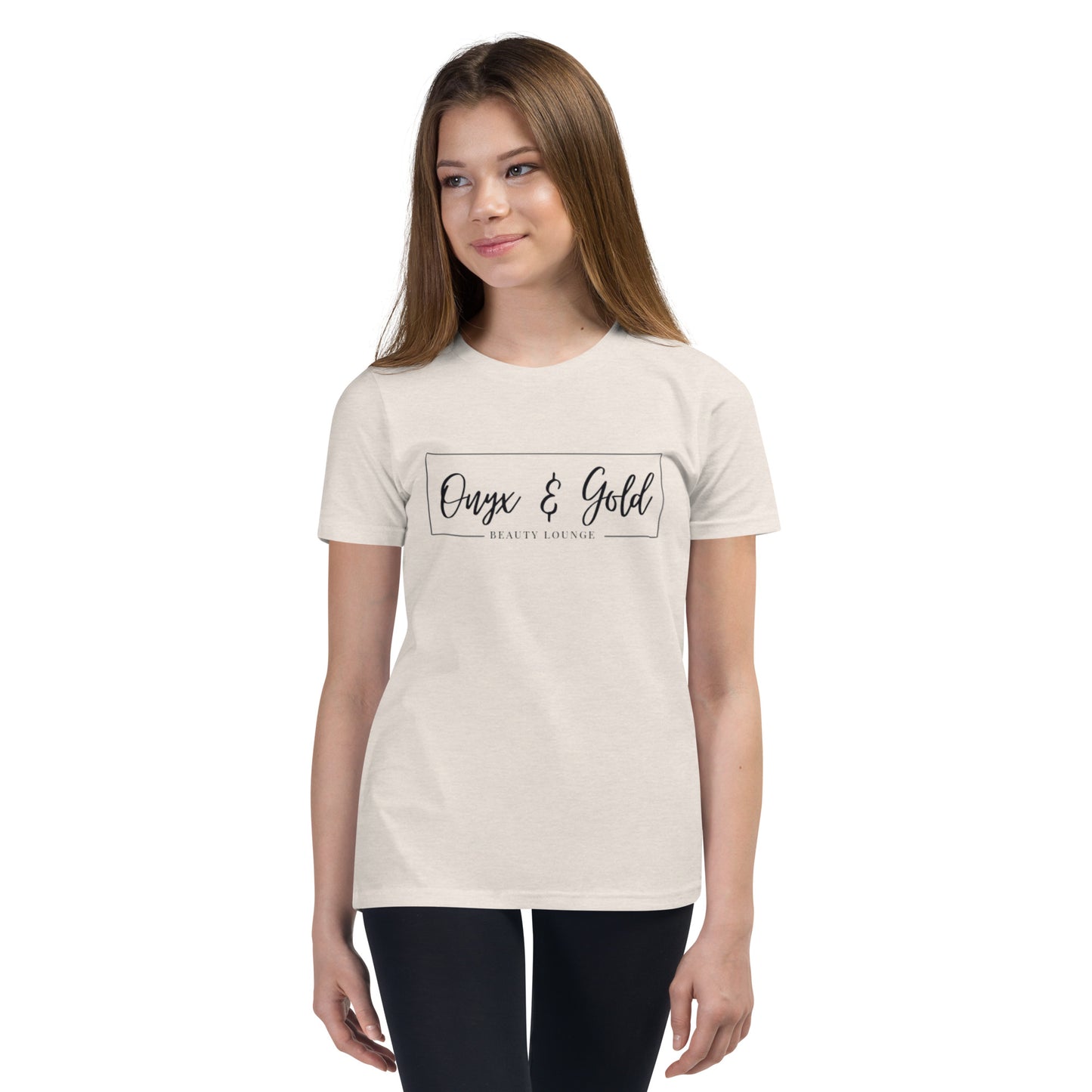 Onyx & Gold Youth Short Sleeve T-Shirt - Black Logo