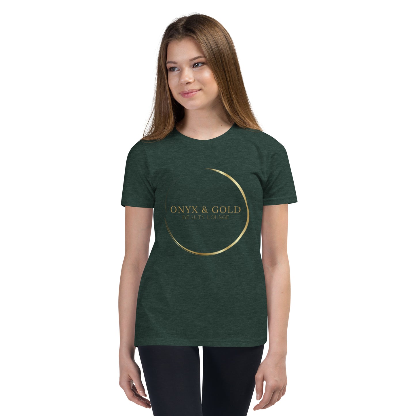 Onyx & Gold - Youth Short Sleeve T-Shirt - Gold Logo