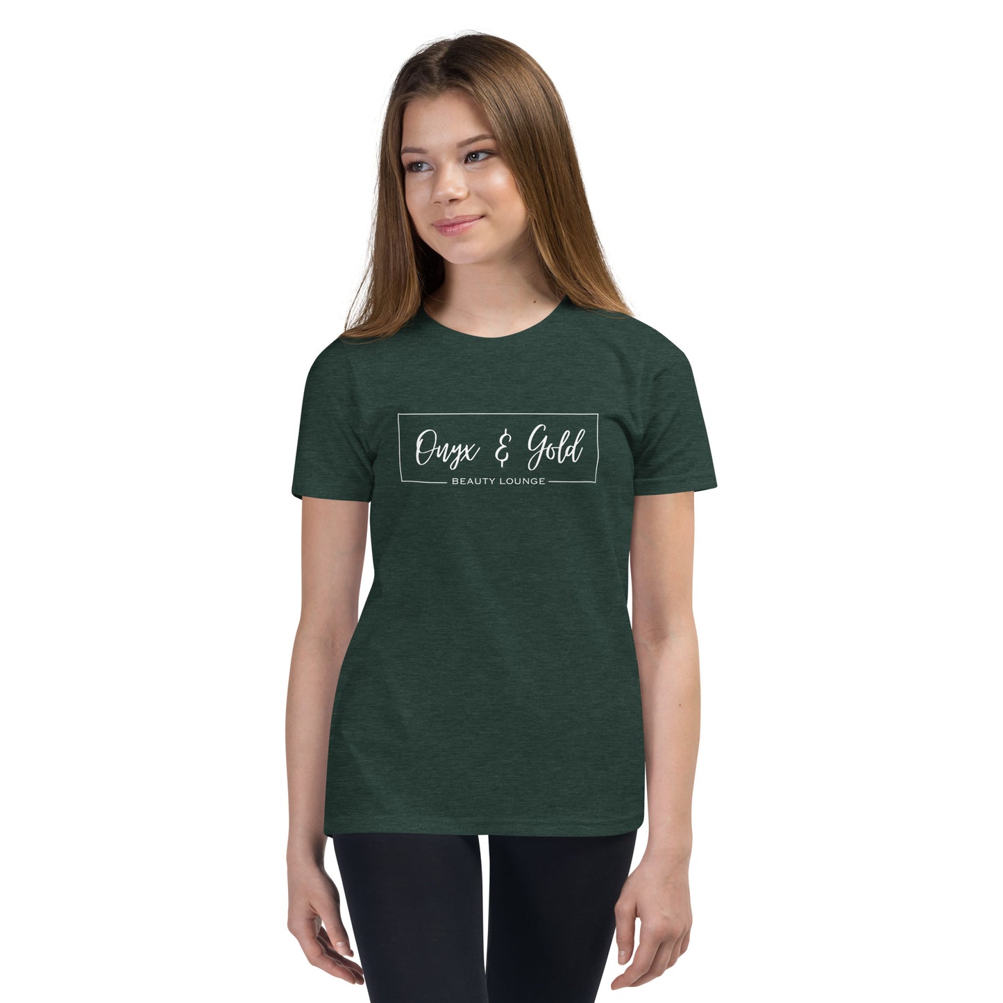 Onyx & Gold YOUTH Short Sleeve T-Shirt - White Logo