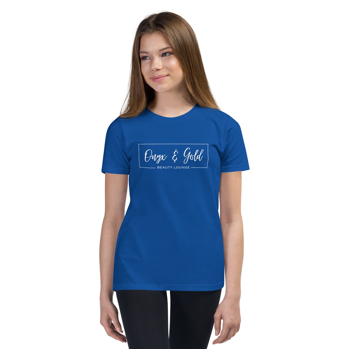 Onyx & Gold YOUTH Short Sleeve T-Shirt - White Logo