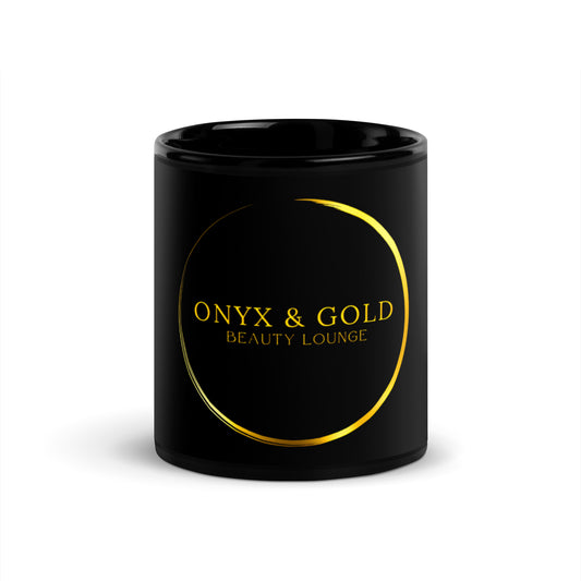 Onyx & Gold Black Glossy Mug