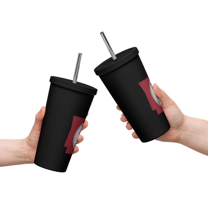 Hawg Talk Podcast Insulated tumbler with a straw