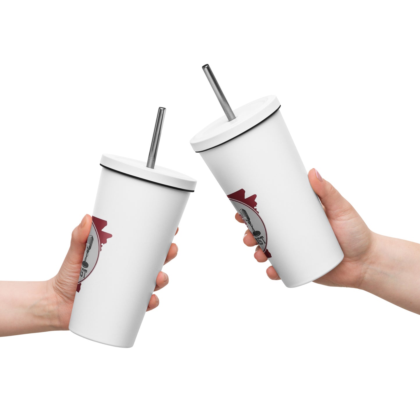 Hawg Talk Podcast Insulated tumbler with a straw
