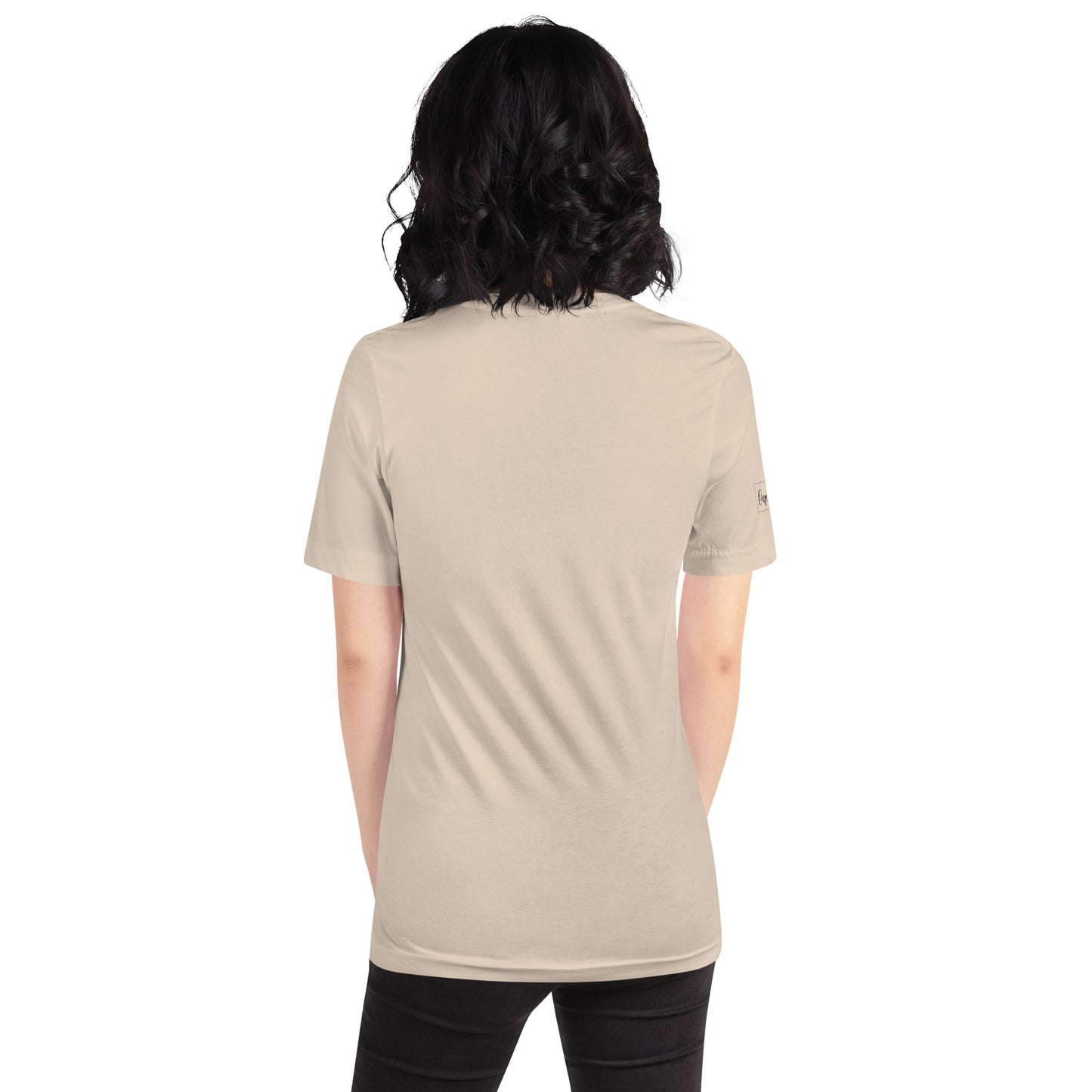 Onyx & Gold Unisex t-shirt - Bella + Canvas 3001 - Black Logo w/ Right Sleeve Logo
