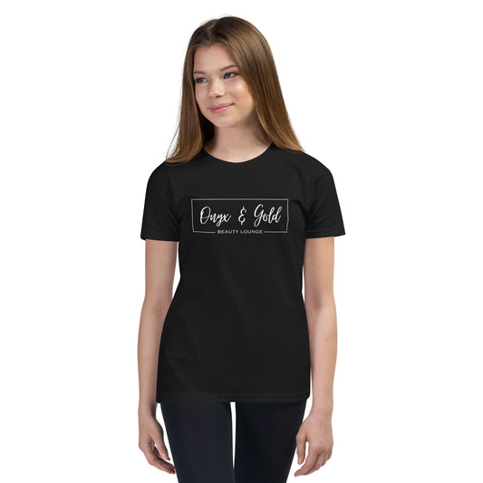 Onyx & Gold YOUTH Short Sleeve T-Shirt - White Logo